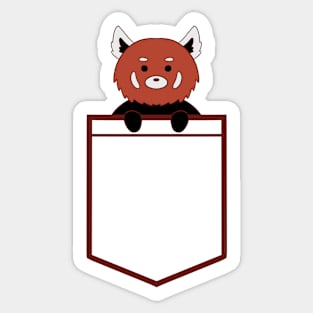 Red Panda in Your Pocket Sticker